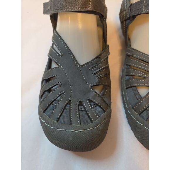 Jambu J Sport Poppy Gray Women's 8 M Sandals With Ankle Strap - Picture 4 of 13